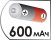 Емкость аккумулятора 600 мАч