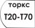 Размеры насадок торкс Т20-Т70